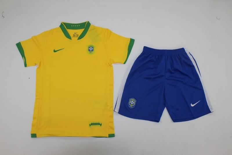 Kids Brazil 2006 Home Soccer Jersey And Shorts Kids Brazil 2006 Home Soccer Jersey And Shorts