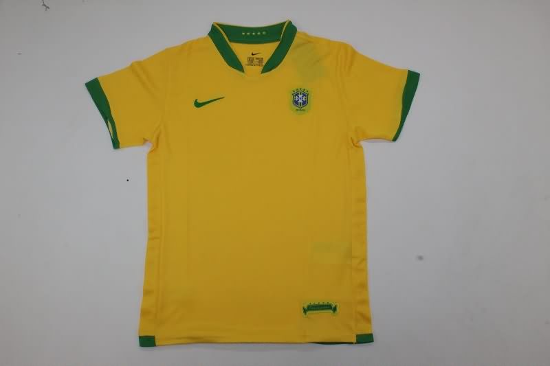 Kids Brazil 2006 Home Soccer Jersey And Shorts