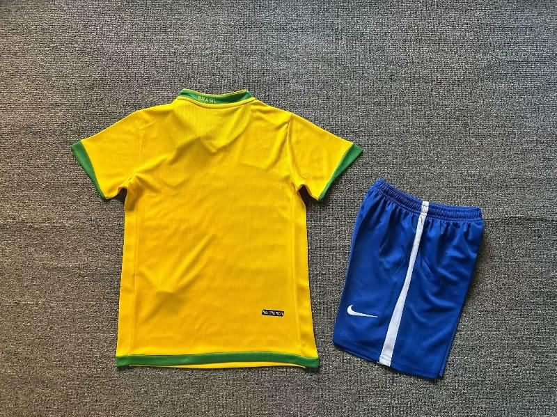 Kids Brazil 2010 Home Soccer Jersey And Shorts