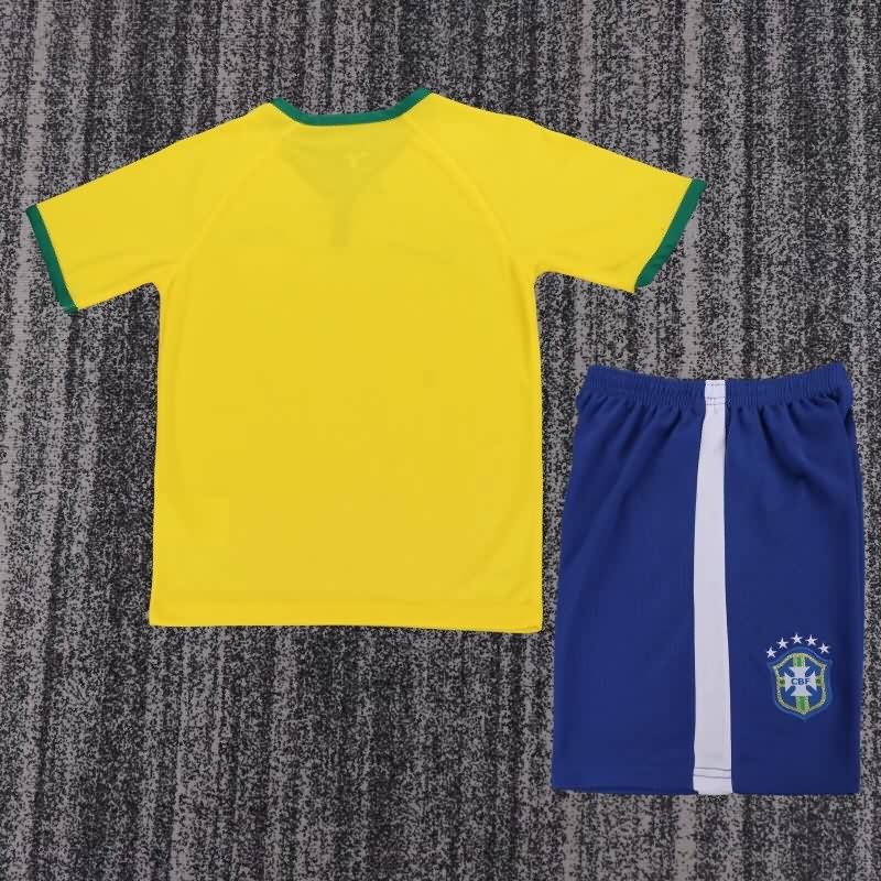 Kids Brazil 2014 Home Soccer Jersey And Shorts