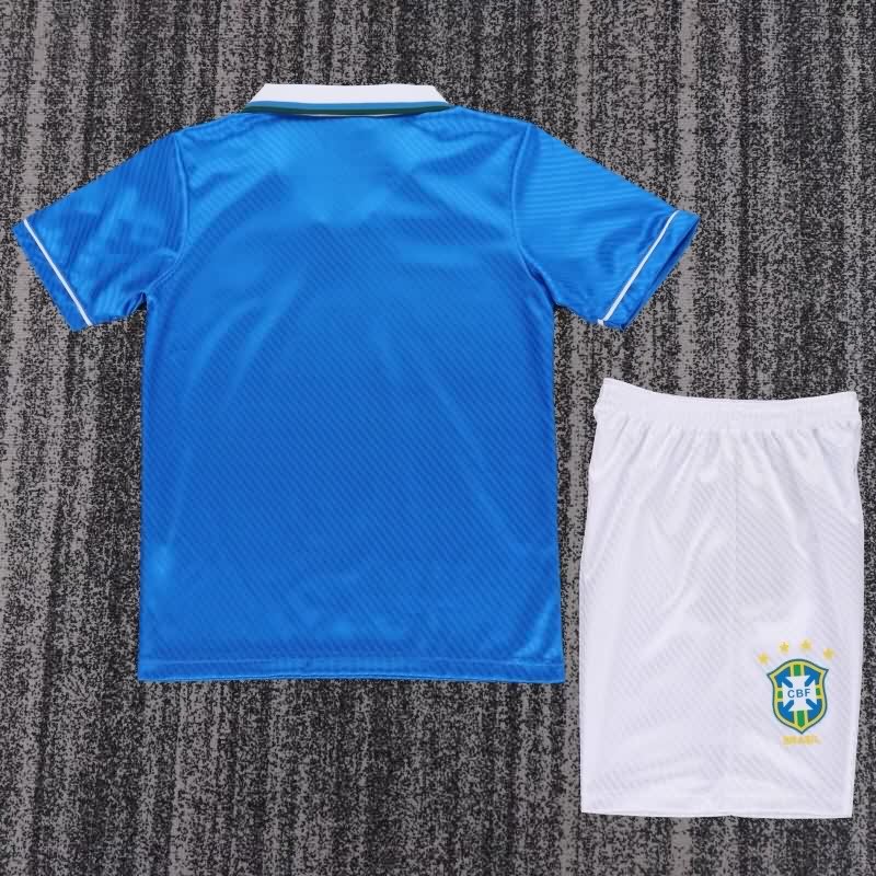 Kids Brazil 1995/97 Away Soccer Jersey And Shorts