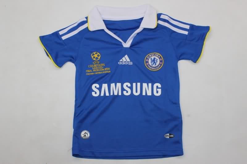 Kids Chelsea 2007/08 Home Final Soccer Jersey And Shorts