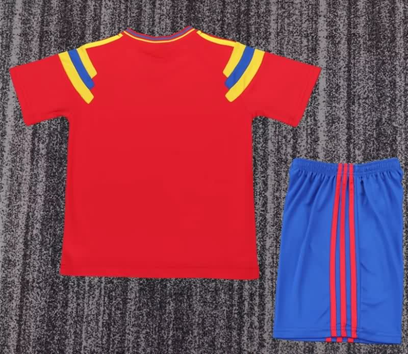 Kids Colombia 1990 Away Soccer Jersey And Shorts