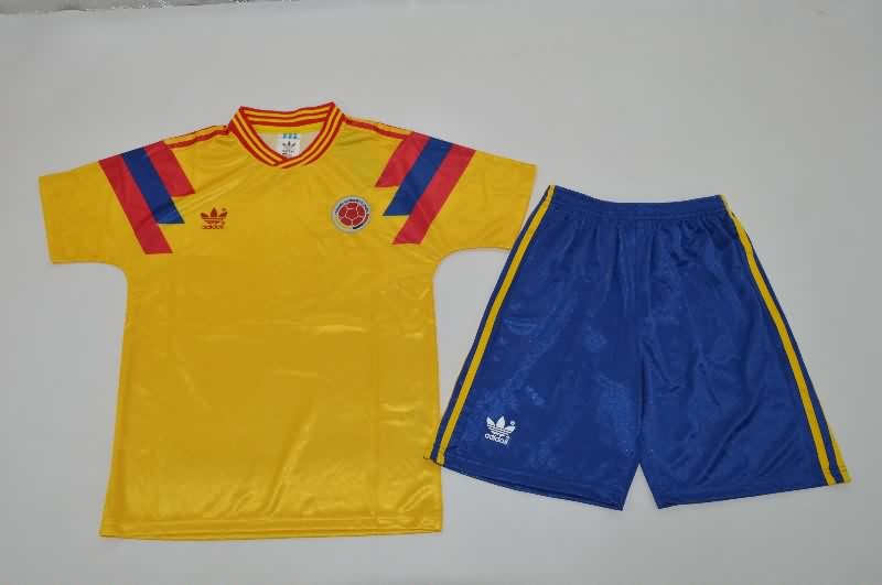 Kids Colombia 1990 Home Soccer Jersey And Shorts Kids Colombia 1990 Home Soccer Jersey And Shorts