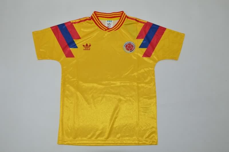 Kids Colombia 1990 Home Soccer Jersey And Shorts