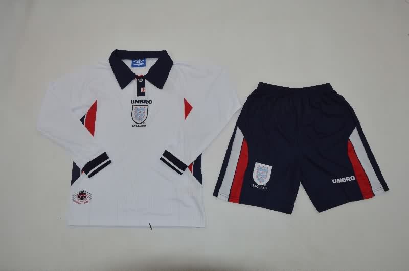 Kids England 1998 Home Long Sleeve Soccer Jersey And Shorts Kids England 1998 Home Long Sleeve Soccer Jersey And Shorts
