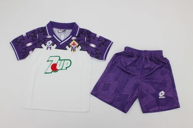 Kids Fiorentina 1992/93 Away Soccer Jersey And Shorts