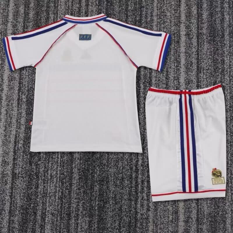 Kids France 1998 Away Soccer Jersey And Shorts