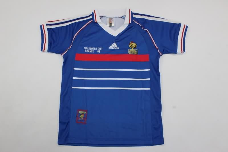 Kids France 1998 Home Soccer Jersey And Shorts