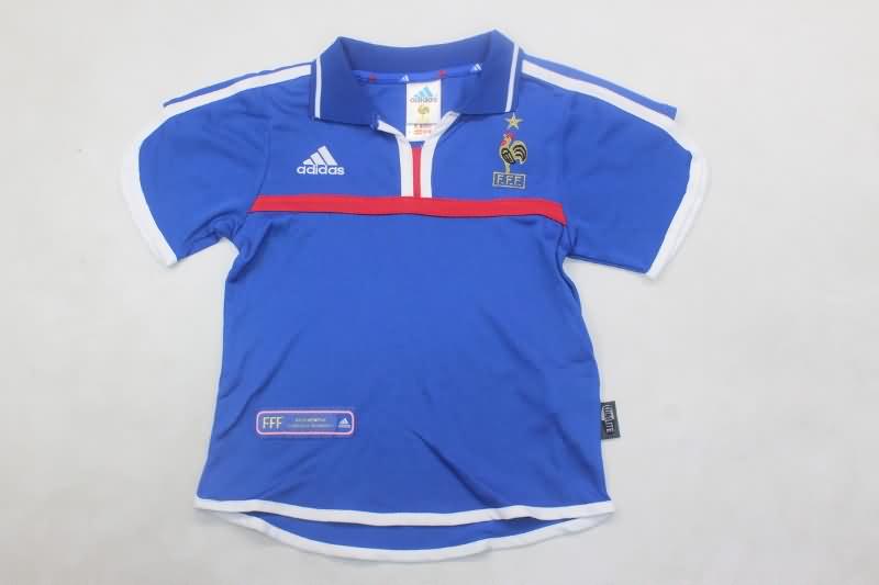 Kids France 2000 Home Soccer Jersey And Shorts