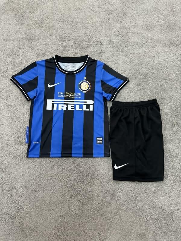 Kids Inter Milan 2009/10 Home Final Soccer Jersey And Shorts
