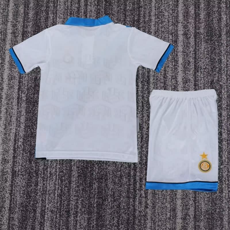 Kids Inter Milan 1994/95 Away Soccer Jersey And Shorts