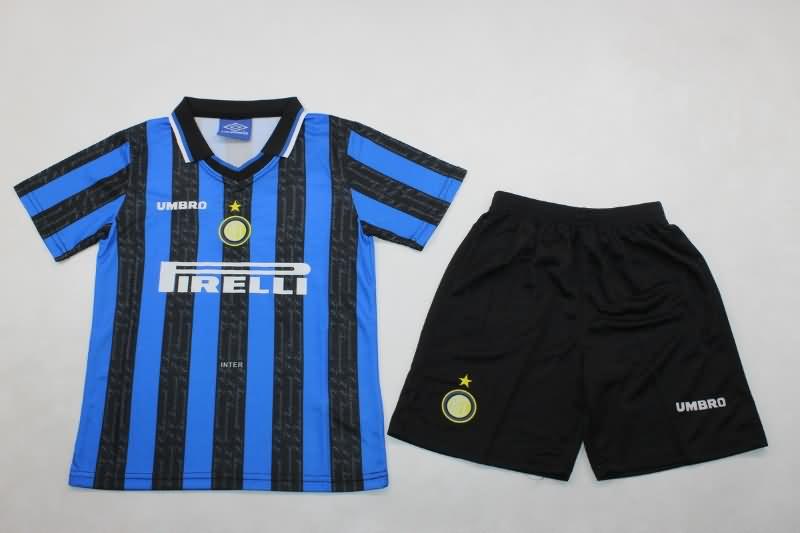 Kids Inter Milan 1997/98 Home Soccer Jersey And Shorts