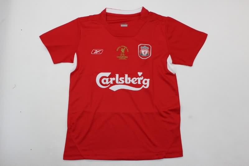 Kids Liverpool 2004/05 Home Final Soccer Jersey And Shorts