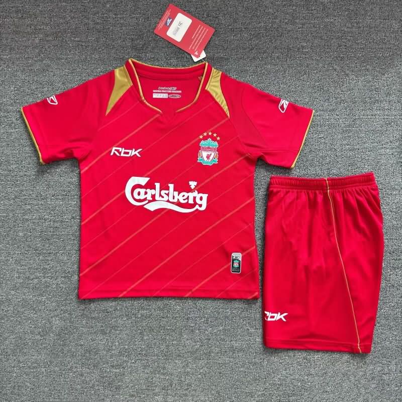 Kids Liverpool 2005/06 Home Soccer Jersey And Shorts