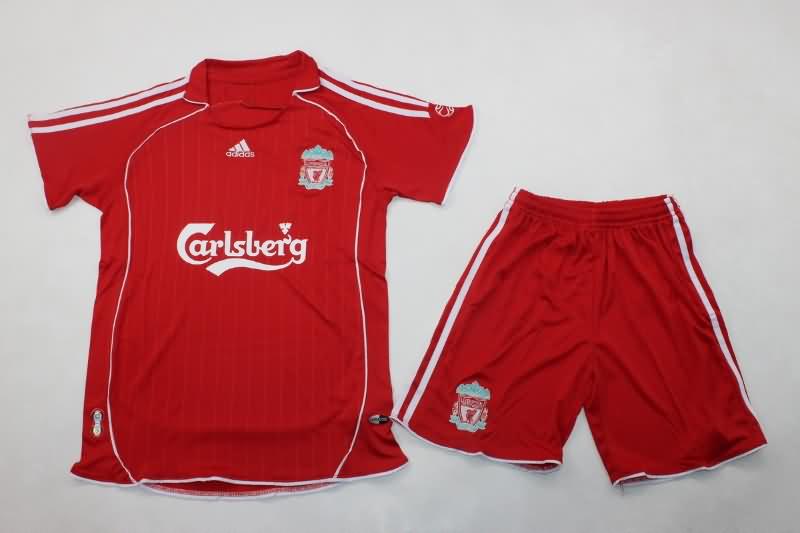 Kids Liverpool 2006/08 Home Soccer Jersey And Shorts