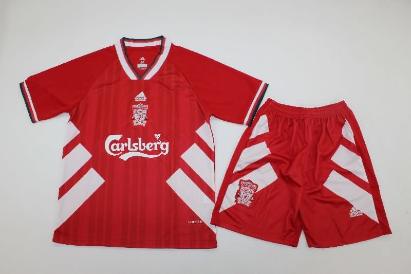 Kids Liverpool 1993/95 Home Soccer Jersey And Shorts