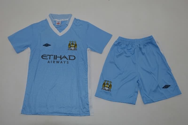 Kids Manchester City 2011/12 Home Soccer Jersey And Shorts