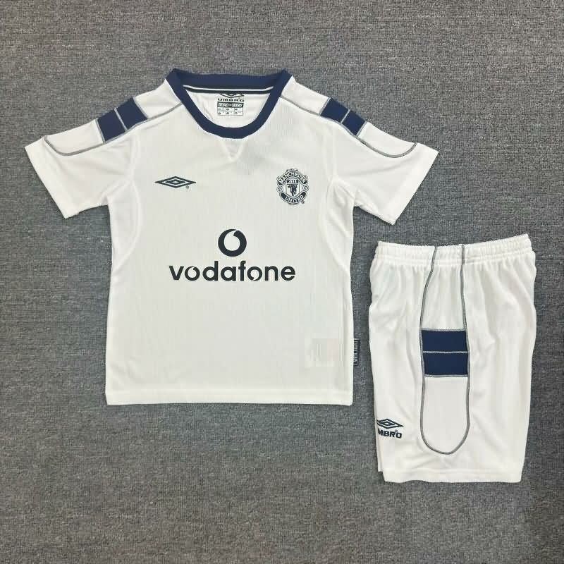 Kids Manchester United 2000/01 Away Soccer Jersey And Shorts