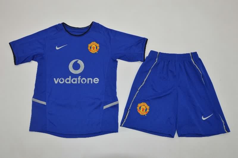 Kids Manchester United 2002/03 Third Soccer Jersey And Shorts