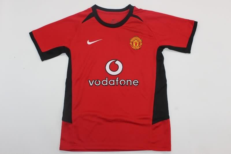 Kids Manchester United 2002/04 Home Soccer Jersey And Shorts