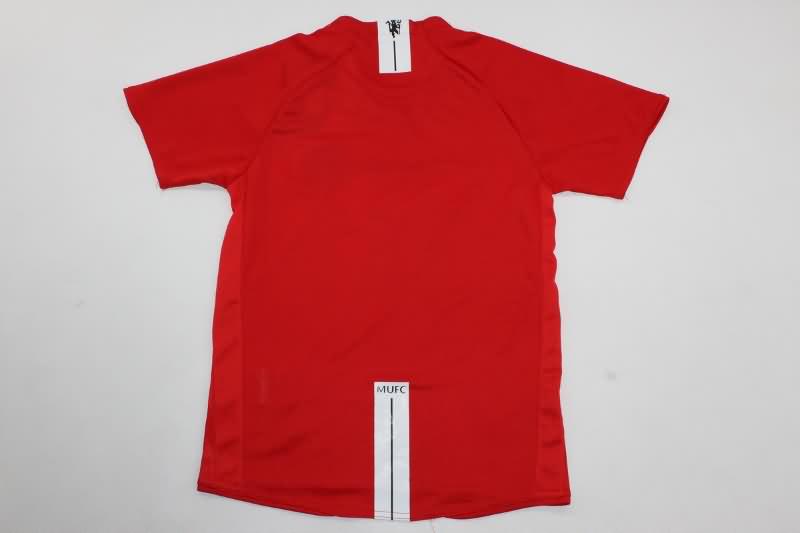 Kids Manchester United 2007/08 Home Final Soccer Jersey And Shorts