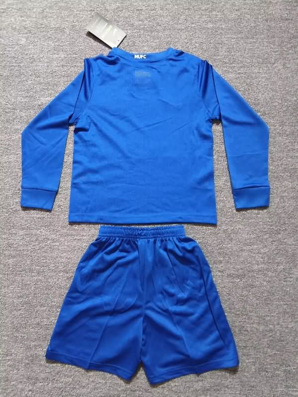 Kids Manchester United 2008/09 Third Long Sleeve Soccer Jersey And Shorts