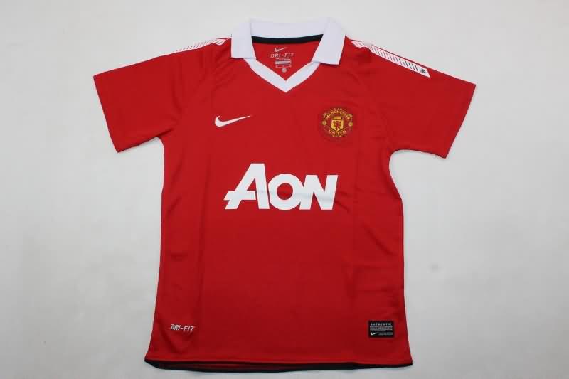 Kids Manchester United 2010/11 Home Soccer Jersey And Shorts