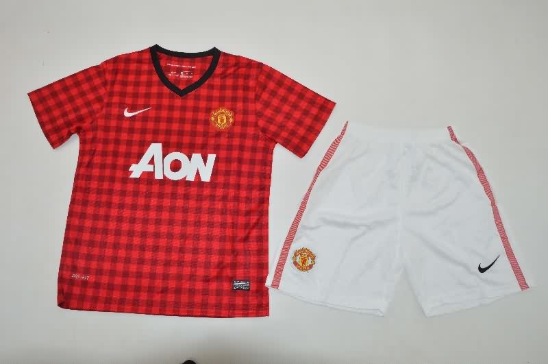 Kids Manchester United 2012/13 Home Soccer Jersey And Shorts