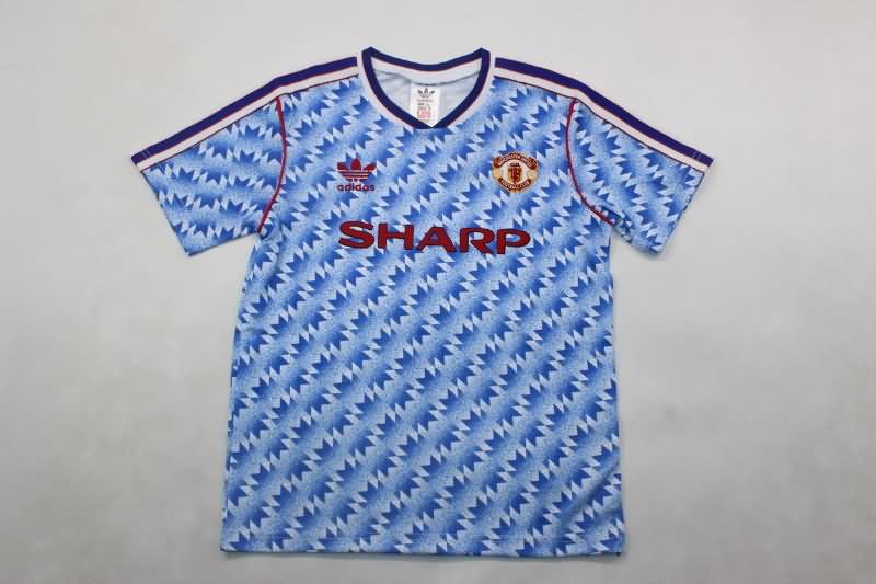 Kids Manchester United 1990/92 Away Soccer Jersey And Shorts