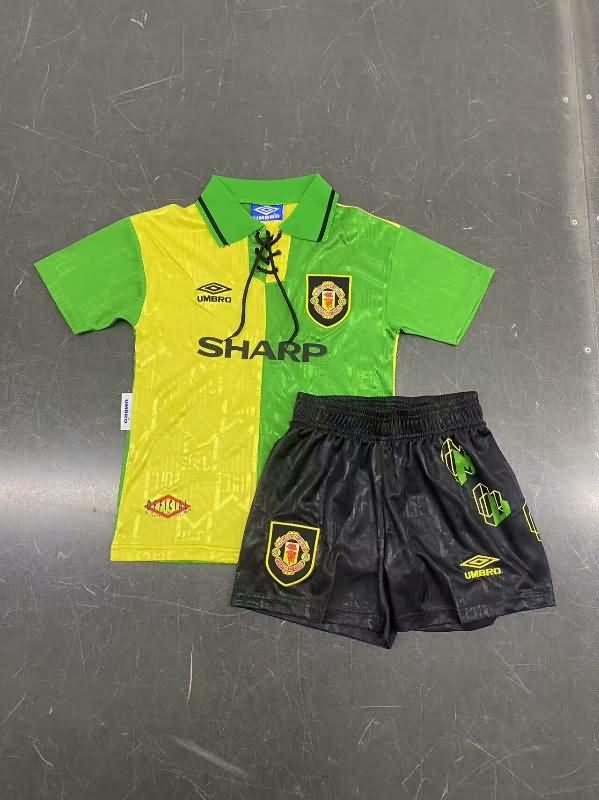 Kids Manchester United 1992/94 Third Soccer Jersey And Shorts