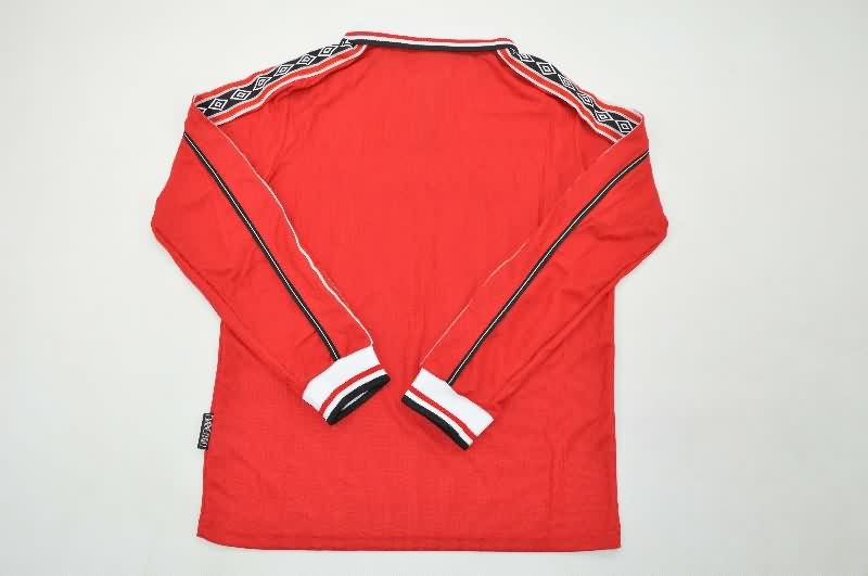 Kids Manchester United 1998/00 Home Long Sleeve Soccer Jersey And Shorts