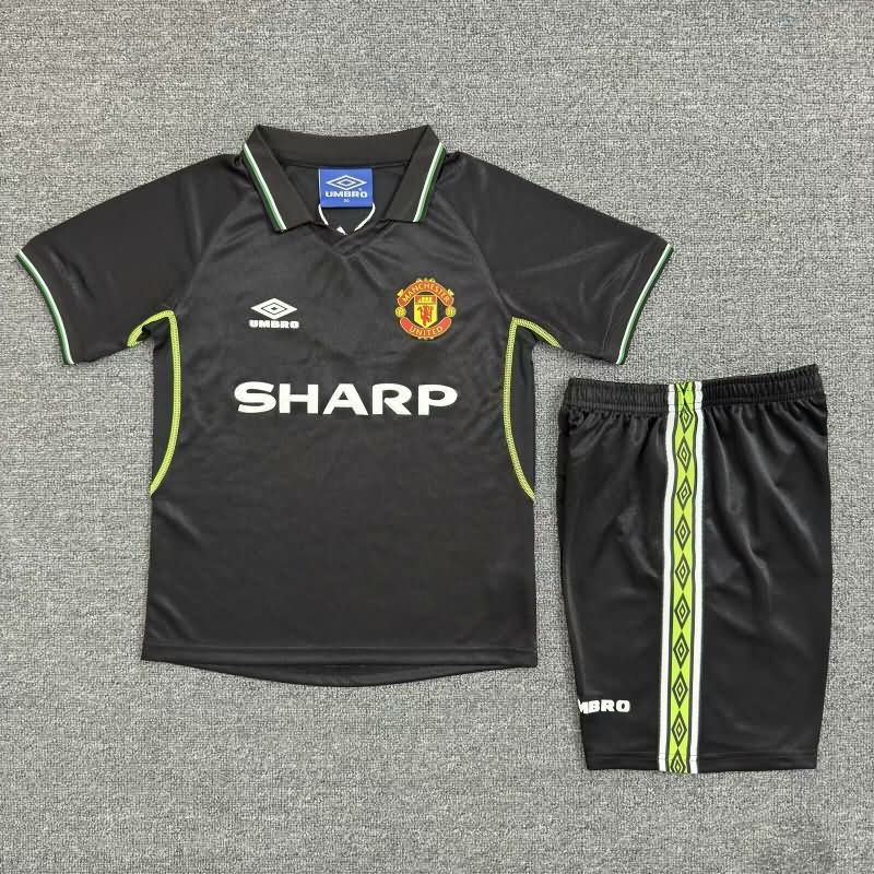 Kids Manchester United 1998/99 Third Soccer Jersey And Shorts