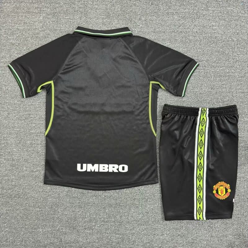Kids Manchester United 1998/99 Third Soccer Jersey And Shorts