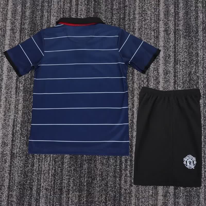 Kids Manchester United 1999/00 Away Soccer Jersey And Shorts