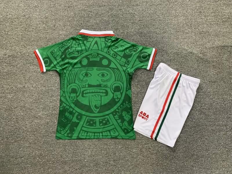 Kids Mexico 1998 Home Soccer Jersey And Shorts