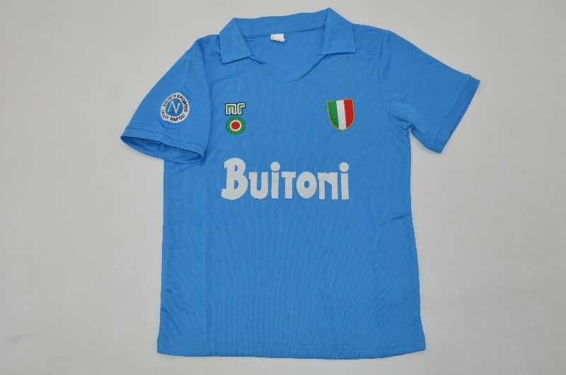 Kids Napoli 1987/88 Home Soccer Jersey And Shorts