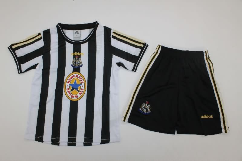 Kids Newcastle United 1997/99 Home Soccer Jersey And Shorts