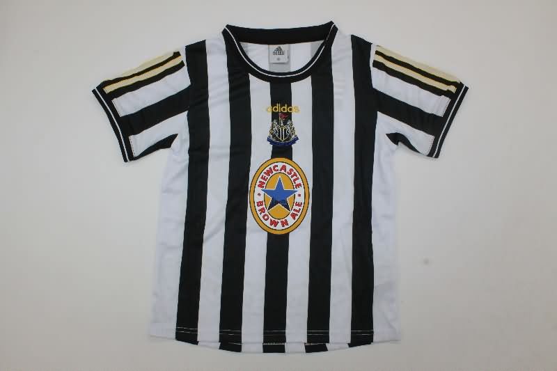 Kids Newcastle United 1997/99 Home Soccer Jersey And Shorts