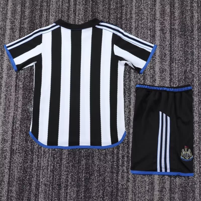 Kids Newcastle United 1999/00 Home Soccer Jersey And Shorts