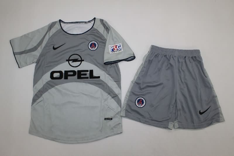 Kids Paris St Germain 2001/02 Away Soccer Jersey And Shorts Kids Paris St Germain 2001/02 Away Soccer Jersey And Shorts