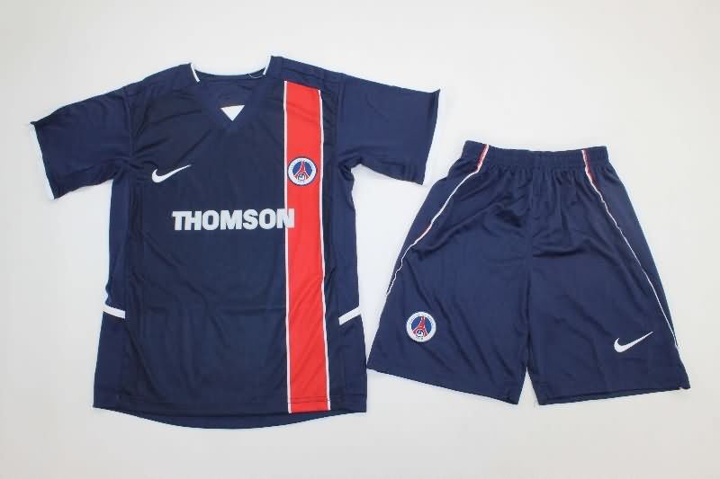 Kids Paris St Germain 2002/03 Home Soccer Jersey And Shorts Kids Paris St Germain 2002/03 Home Soccer Jersey And Shorts