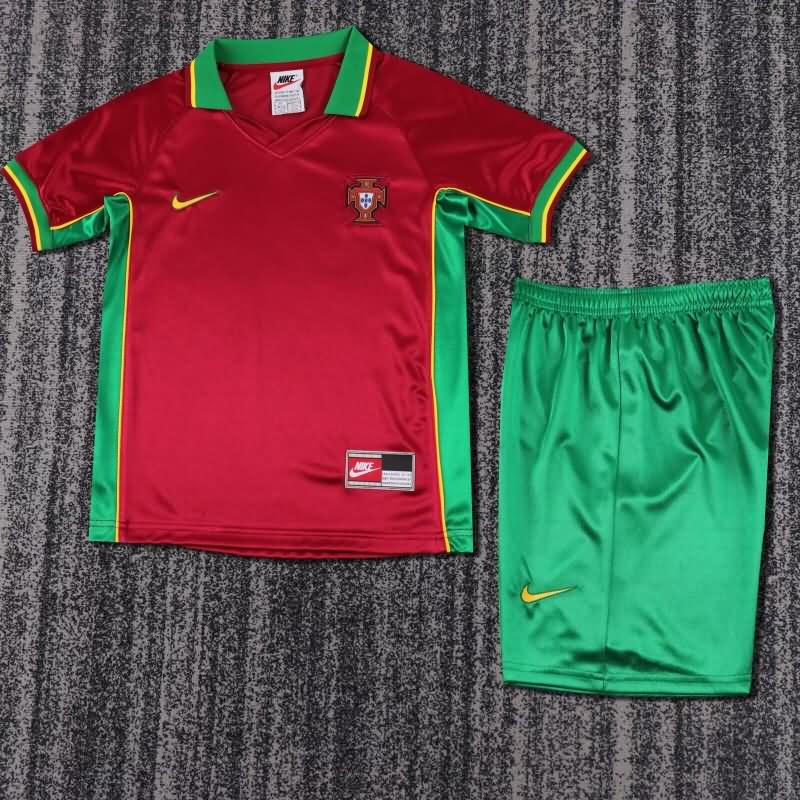 Kids Portugal 1998 Home Soccer Jersey And Shorts Kids Portugal 1998 Home Soccer Jersey And Shorts