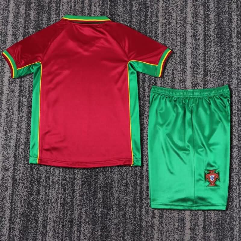 Kids Portugal 1998 Home Soccer Jersey And Shorts