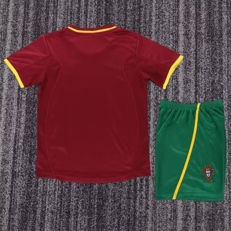 Kids Portugal 2000 Home Soccer Jersey And Shorts