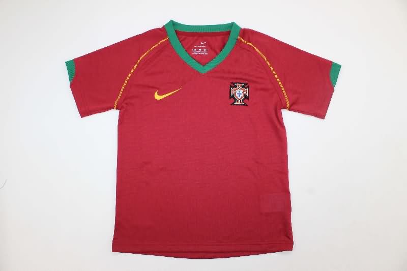 Kids Portugal 2006 Home Soccer Jersey And Shorts