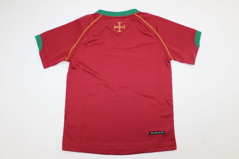 Kids Portugal 2006 Home Soccer Jersey And Shorts