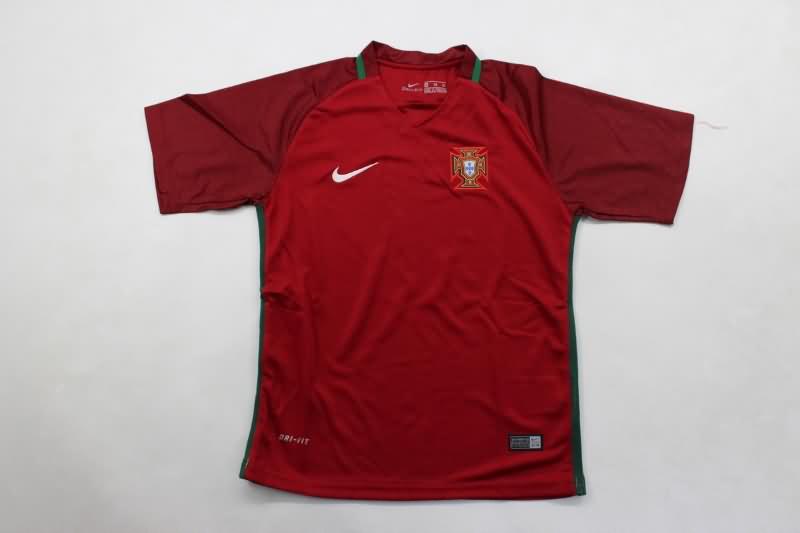 Kids Portugal 2016 Home Soccer Jersey And Shorts