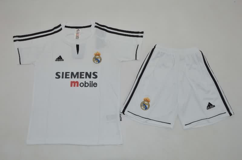Kids Real Madrid 2003/04 Home Soccer Jersey And Shorts
