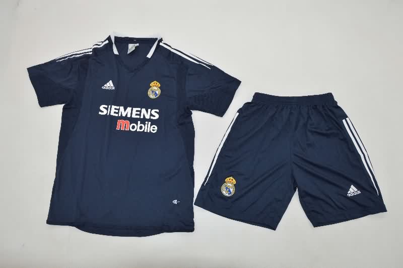 Kids Real Madrid 2004/05 Away Soccer Jersey And Shorts